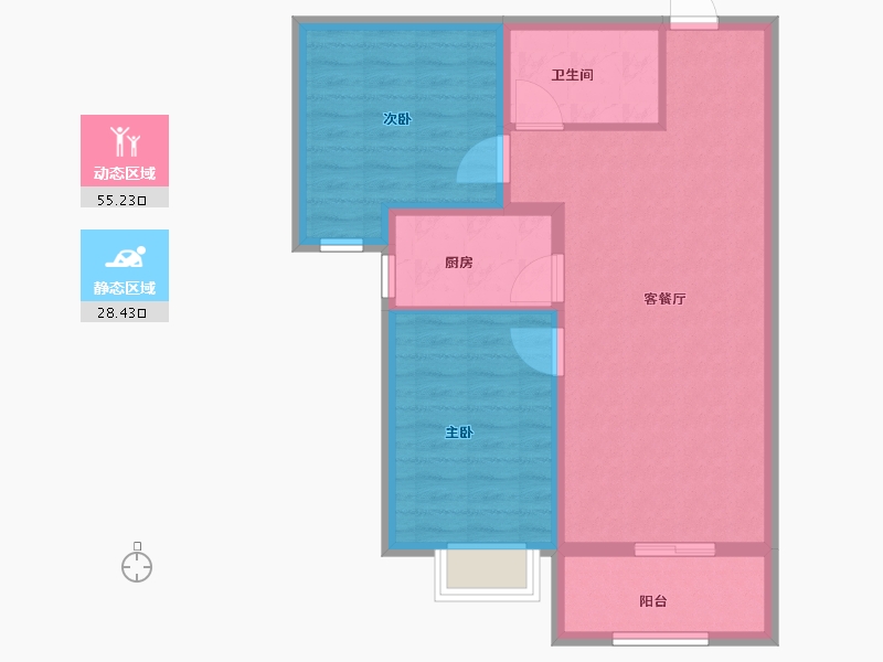 河北省-石家庄市-厚德·中央锦城-75.22-户型库-动静分区