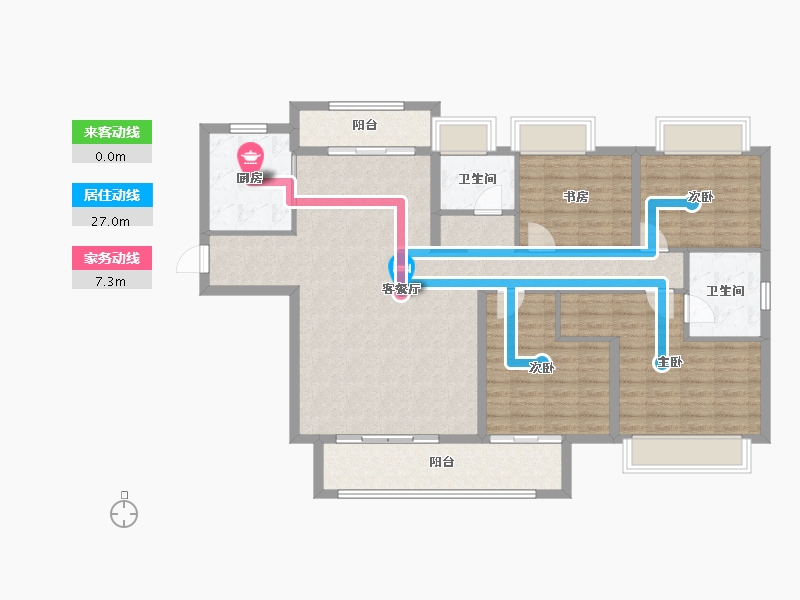 湖北省-襄阳市-君山水岸-121.85-户型库-动静线