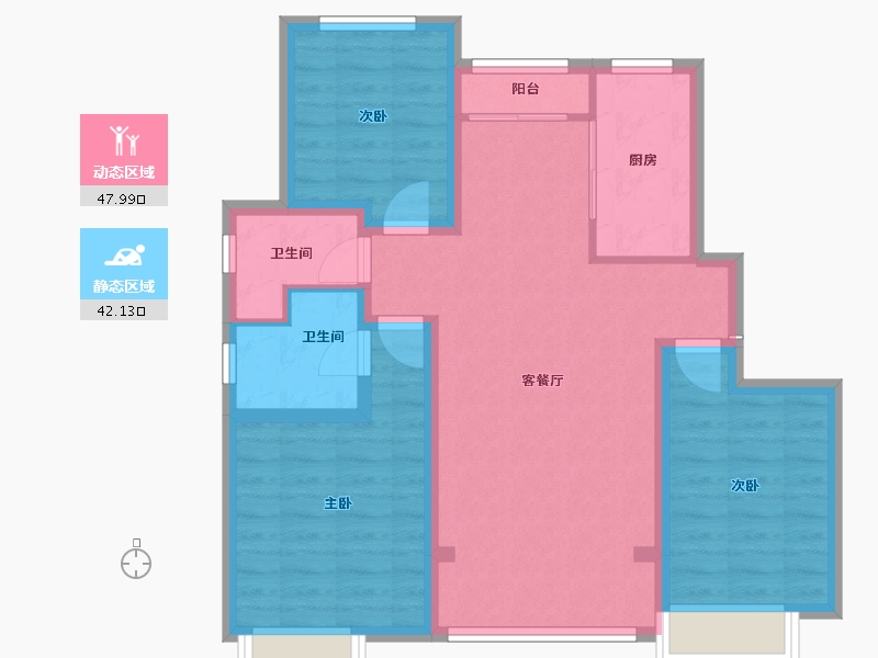 河北省-石家庄市-瀚正御璟城-79.92-户型库-动静分区