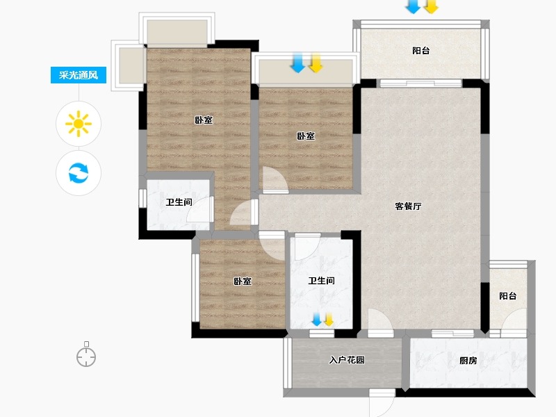 四川省-眉山市-天府桃源-89.76-户型库-采光通风