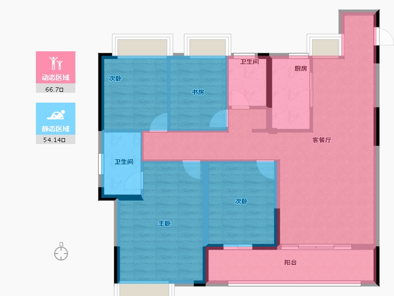 江西省-上饶市-九颂金科·云玺台-108.94-户型库-动静分区