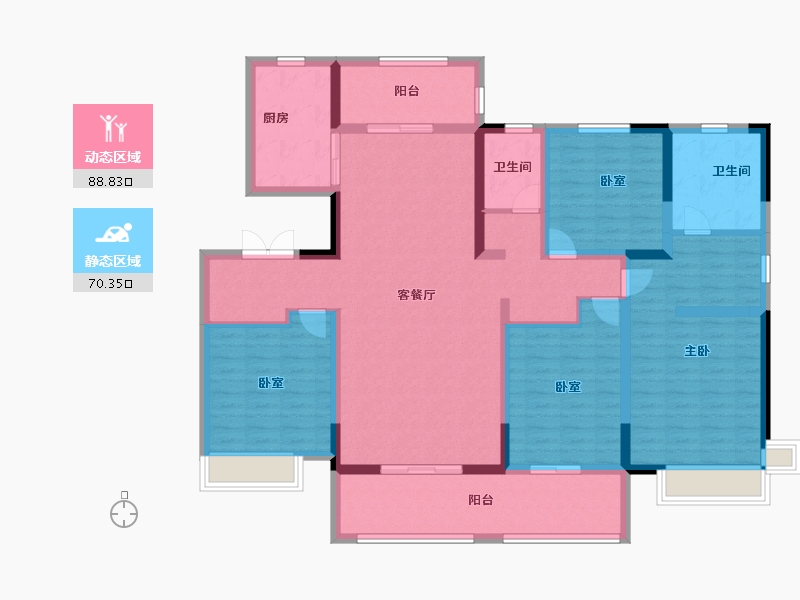 河南省-许昌市-万象三期水岸香郡花园-142.40-户型库-动静分区