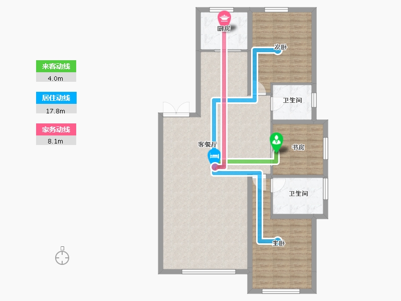 内蒙古自治区-通辽市-逸美华庭·岚郡-111.01-户型库-动静线