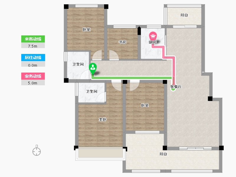 湖南省-郴州市-江湾壹号-119.21-户型库-动静线