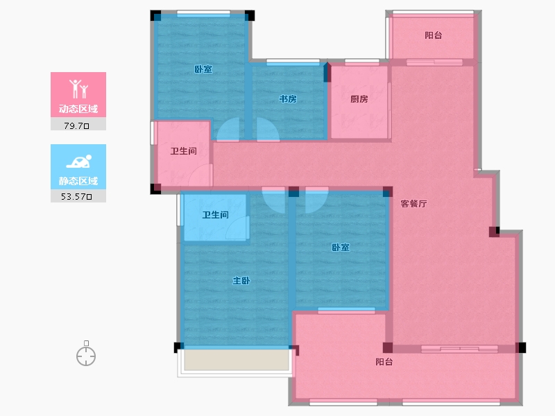 湖南省-郴州市-江湾壹号-119.21-户型库-动静分区