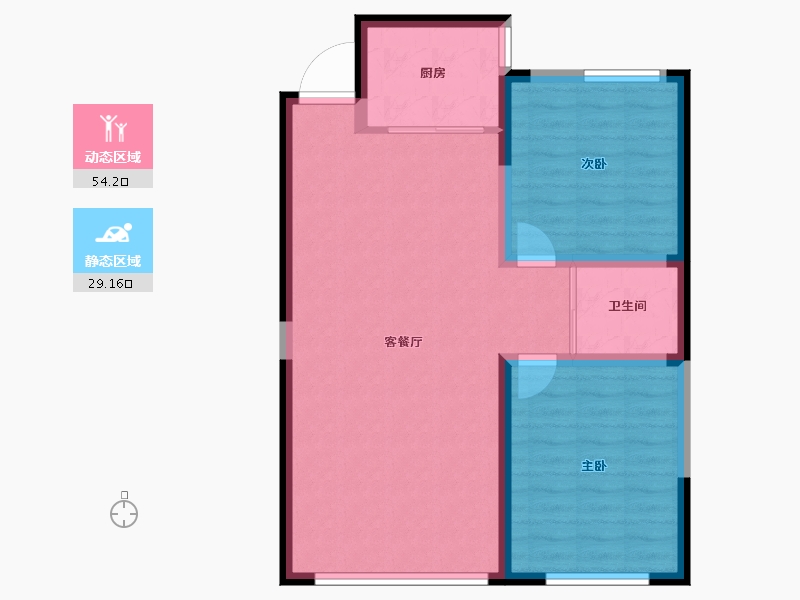 吉林省-松原市-锦绣江畔·龙栖湾-75.69-户型库-动静分区