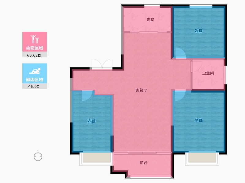 山东省-淄博市-宙合壹品-102.39-户型库-动静分区