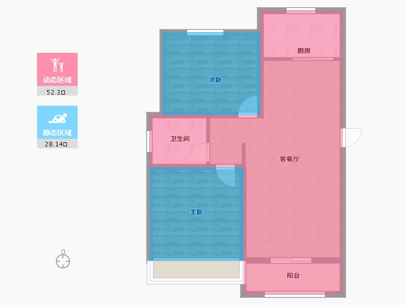 河南省-许昌市-物华溪悦-72.00-户型库-动静分区