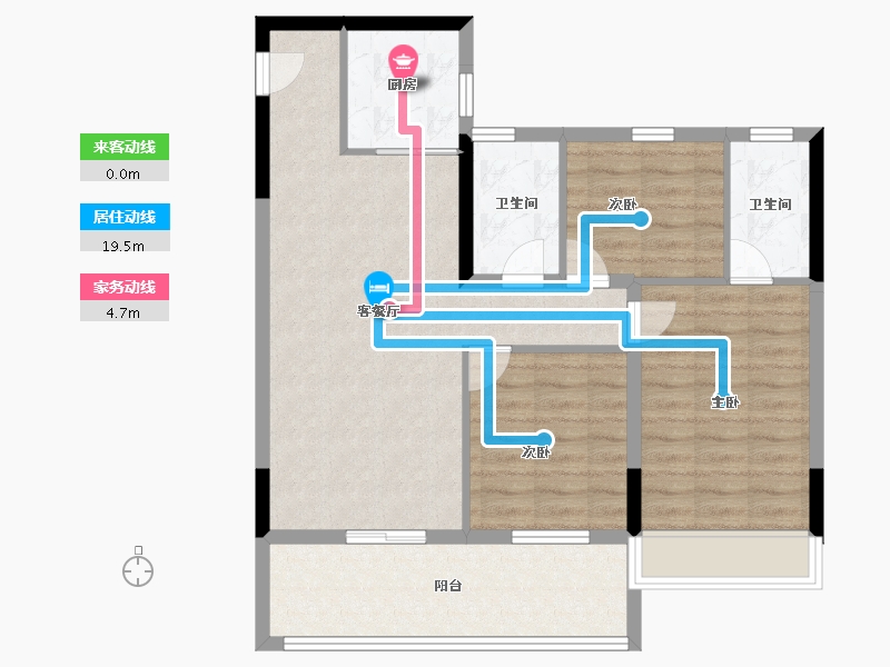 浙江省-温州市-德信天宸-84.00-户型库-动静线