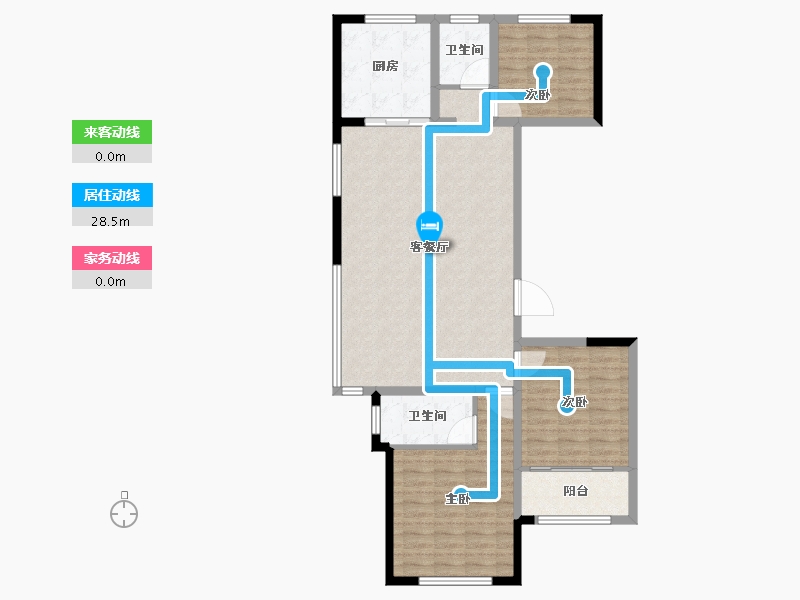 山东省-泰安市-东平天坤国际花园-103.20-户型库-动静线