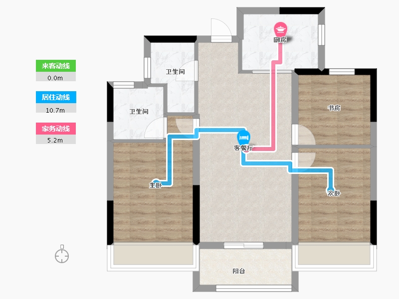 浙江省-温州市-新城旭辉未来海岸-71.20-户型库-动静线