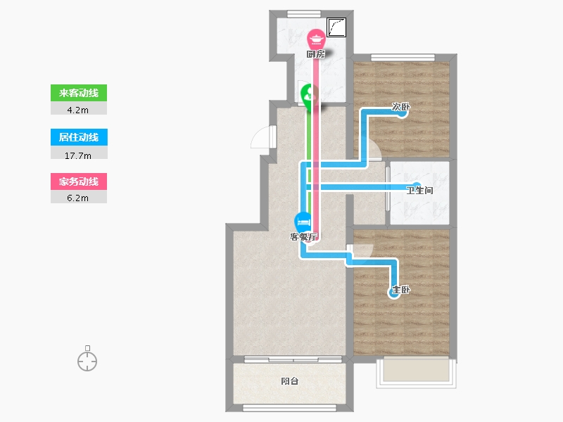 河北省-秦皇岛市-碧桂园玫瑰庄园-68.00-户型库-动静线