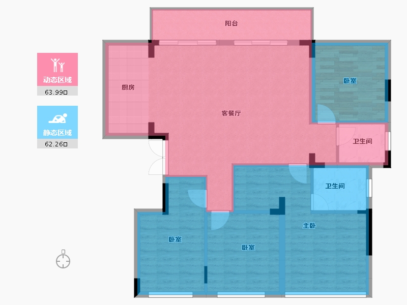 四川省-成都市-金辉新城半岛云著-115.46-户型库-动静分区