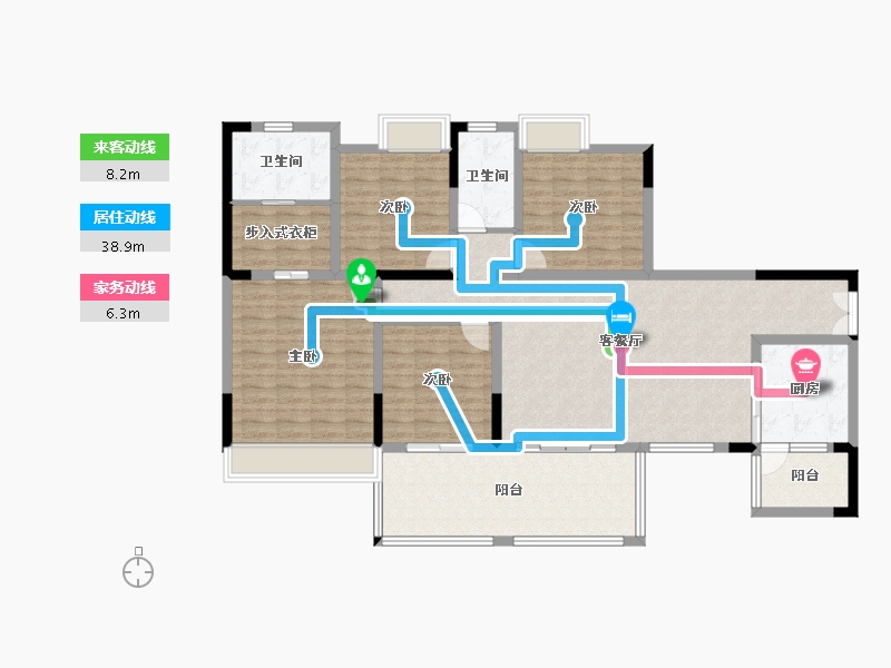 四川省-德阳市-中恒国际社区2期宽庭-135.70-户型库-动静线