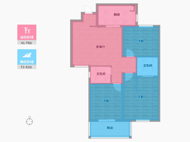 浙江省-嘉兴市-中港名都-84.87-户型库-动静分区