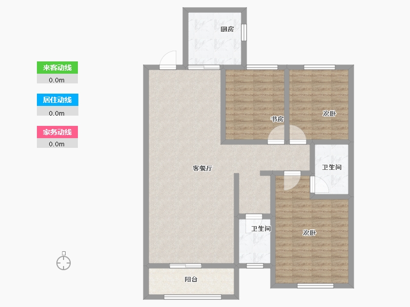 陕西省-宝鸡市-西建福慧城二期-106.40-户型库-动静线