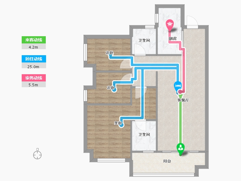 广东省-佛山市-保利天寰-83.00-户型库-动静线