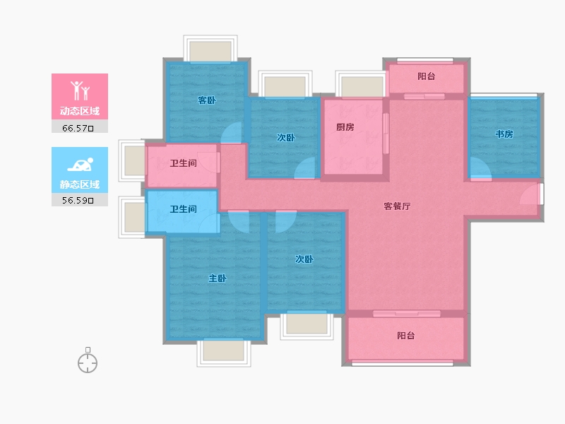 广西壮族自治区-梧州市-宏达五洲花城-109.46-户型库-动静分区