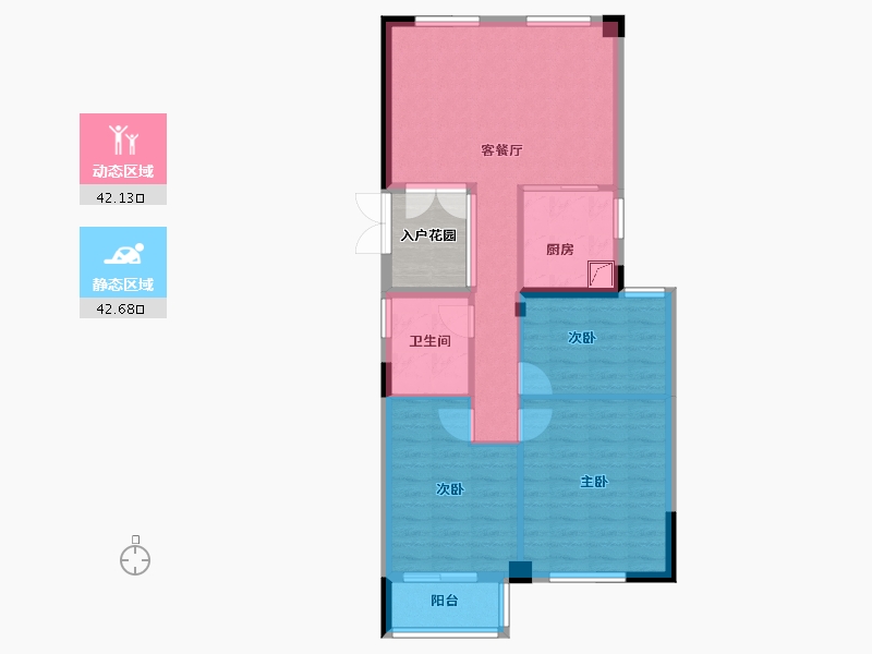 安徽省-六安市-曙光龙泽府第-80.69-户型库-动静分区