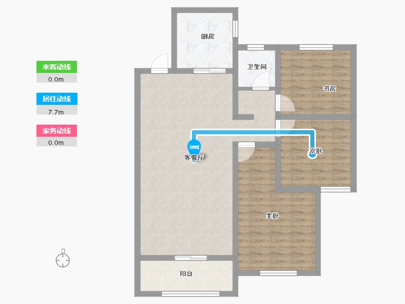 陕西省-宝鸡市-西建福慧城二期-94.31-户型库-动静线