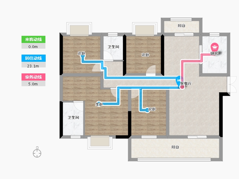 湖北省-宜昌市-丹阳馨居英郡年华二期-107.25-户型库-动静线