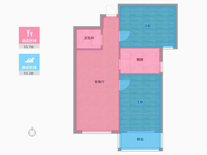 河北省-石家庄市-龙洲新城-70.49-户型库-动静分区