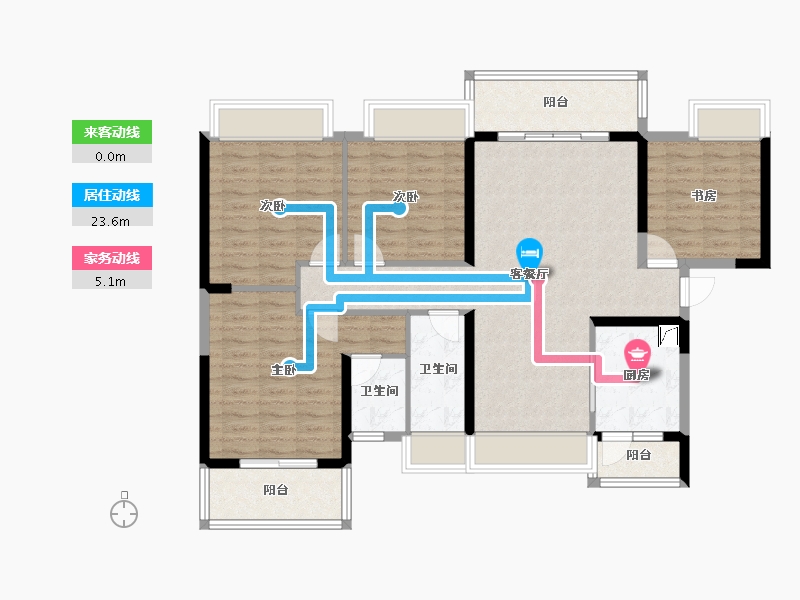 广东省-阳江市-绿景湾-119.00-户型库-动静线