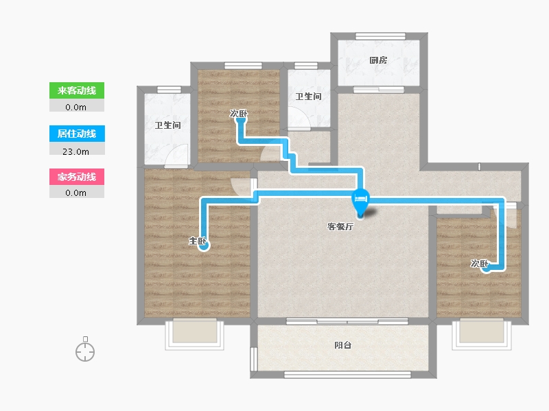 河南省-新乡市-辉县建业共城东望-100.33-户型库-动静线