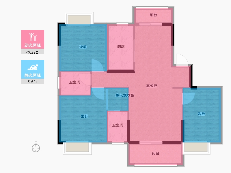 湖北省-孝感市-百安德安府-105.01-户型库-动静分区