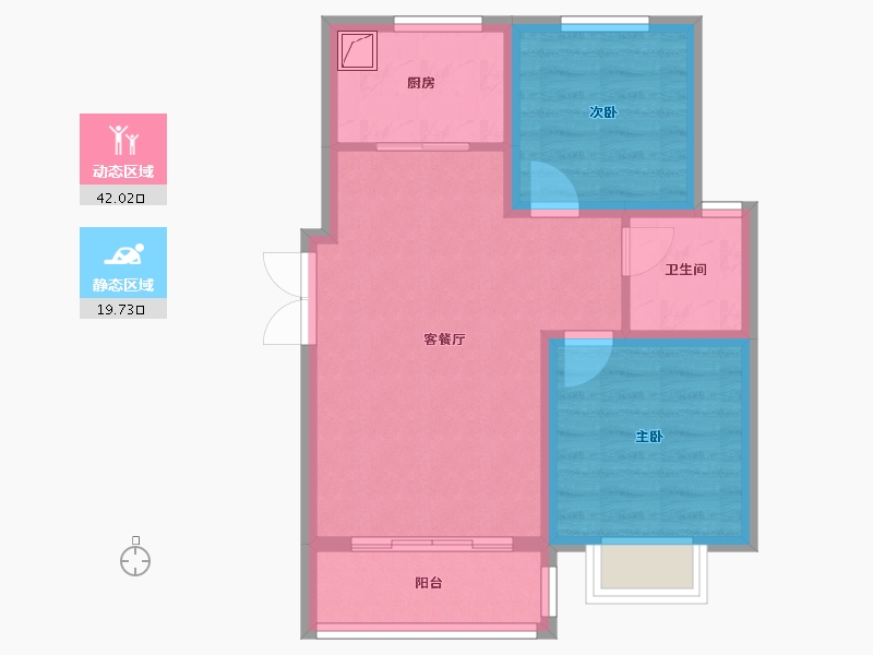 河南省-焦作市-沁阳晨升一號城邦-54.65-户型库-动静分区