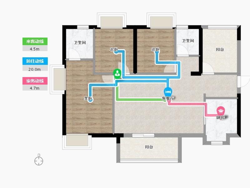 广东省-广州市-保利珑悦-84.65-户型库-动静线