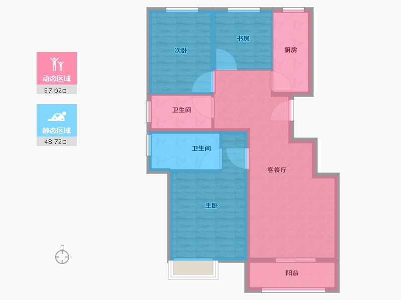 山西省-朔州市-京城港-95.00-户型库-动静分区