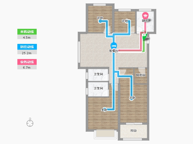 福建省-宁德市-宏地国宾府-93.77-户型库-动静线