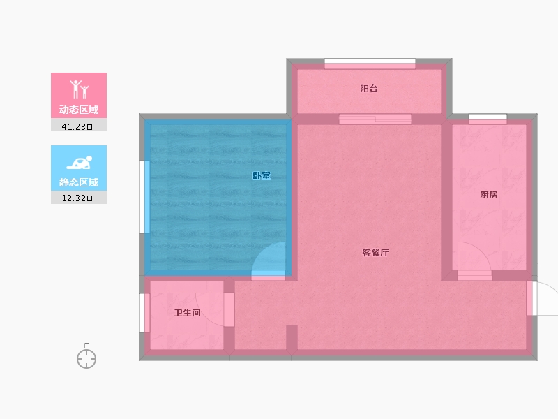 陕西省-宝鸡市-西建福慧城二期-46.77-户型库-动静分区