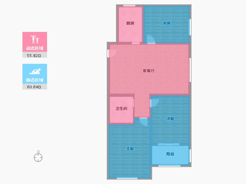 河北省-张家口市-芳华里-104.85-户型库-动静分区