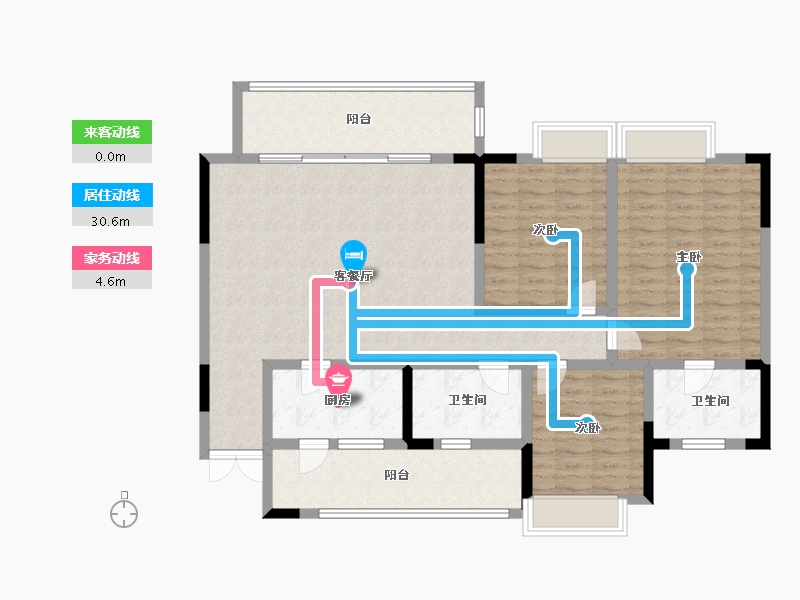 四川省-成都市-东鑫苑云璟-125.00-户型库-动静线