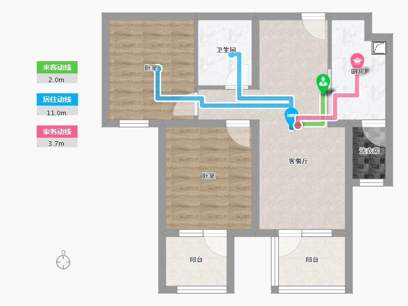 河北省-邢台市-博爵堡-60.17-户型库-动静线