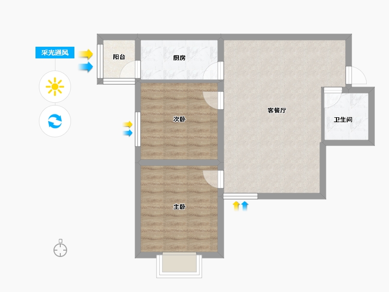 山西省-太原市-半山中庭-62.30-户型库-采光通风