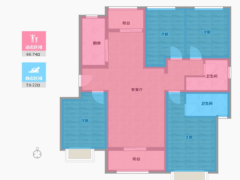 山西省-朔州市-京城港-112.00-户型库-动静分区