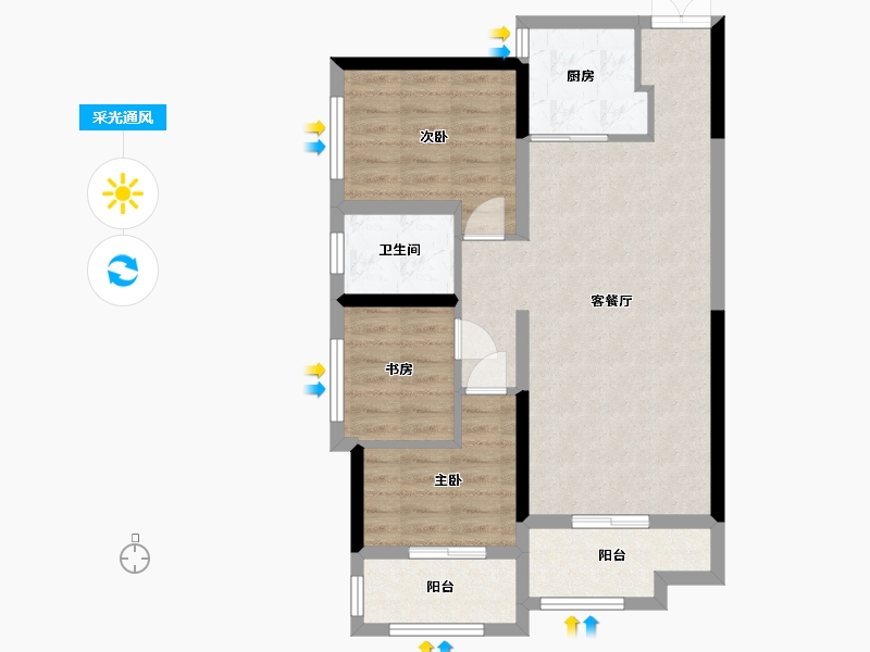 湖南省-湘潭市-九华.金水湾-0.00-户型库-采光通风