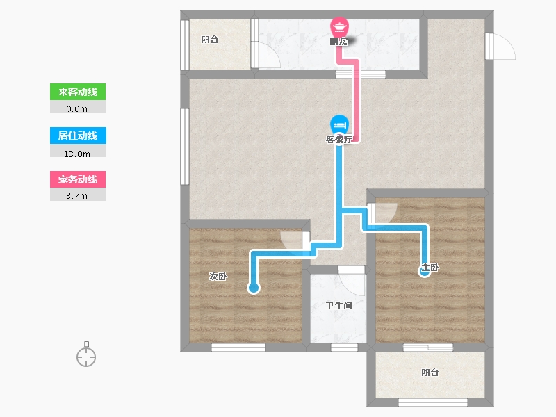 陕西省-宝鸡市-西建福慧城二期-81.60-户型库-动静线