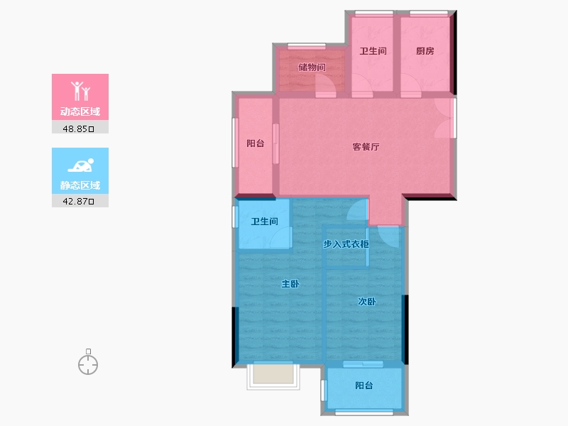 浙江省-嘉兴市-紫金华庭-81.68-户型库-动静分区