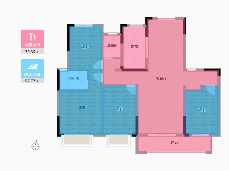 浙江省-宁波市-珑明府-114.53-户型库-动静分区