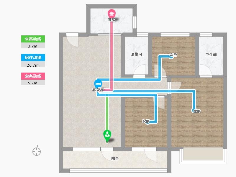 山东省-济宁市-太白国风-84.00-户型库-动静线