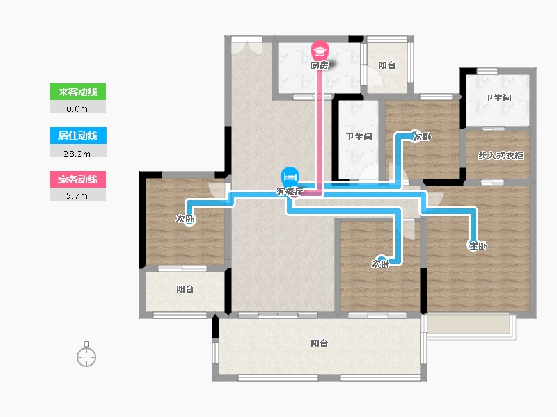 四川省-德阳市-中恒国际社区2期宽庭-137.48-户型库-动静线