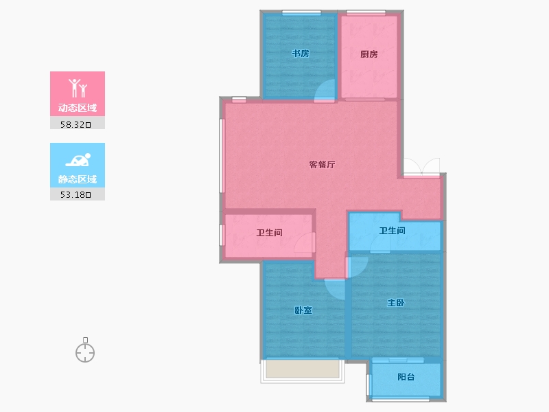 山东省-德州市-红烨一品-100.80-户型库-动静分区