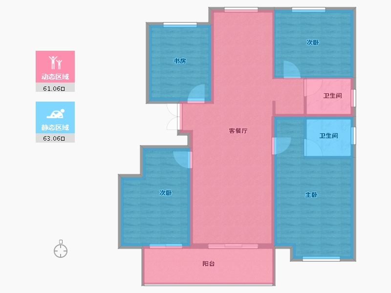 江苏省-连云港市-尚都·滟澜山-112.80-户型库-动静分区