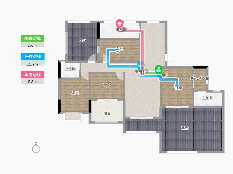 湖北省-孝感市-新天地-147.96-户型库-动静线