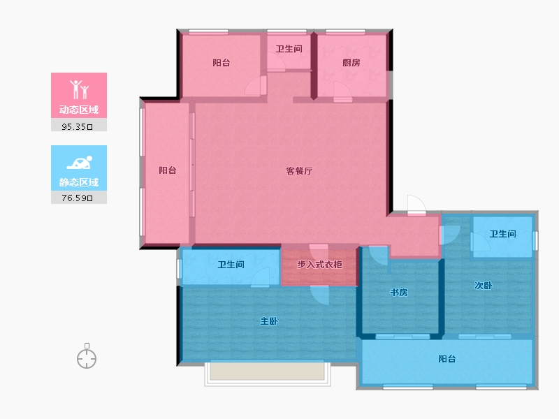 江苏省-常州市-常发珑玥-155.52-户型库-动静分区