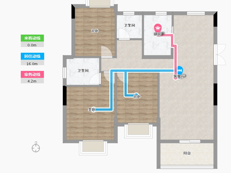 湖北省-孝感市-安陆涢东学府-89.84-户型库-动静线